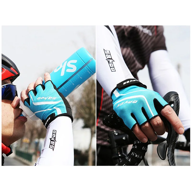 SAHOO summer sport mtb cycling gloves half finger Glove Outdoor Bicycle Breathable Glove silicone gel palm pad Riding equipmen images - 6