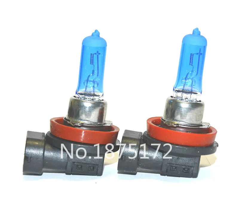 2Pcs H11 DC 12V 55W 5000K Super Putih Lampu Mobil Lampu Bohlam Kabut Lampu Bohlam Auto Kepala lampu Mobil Lampu Putih