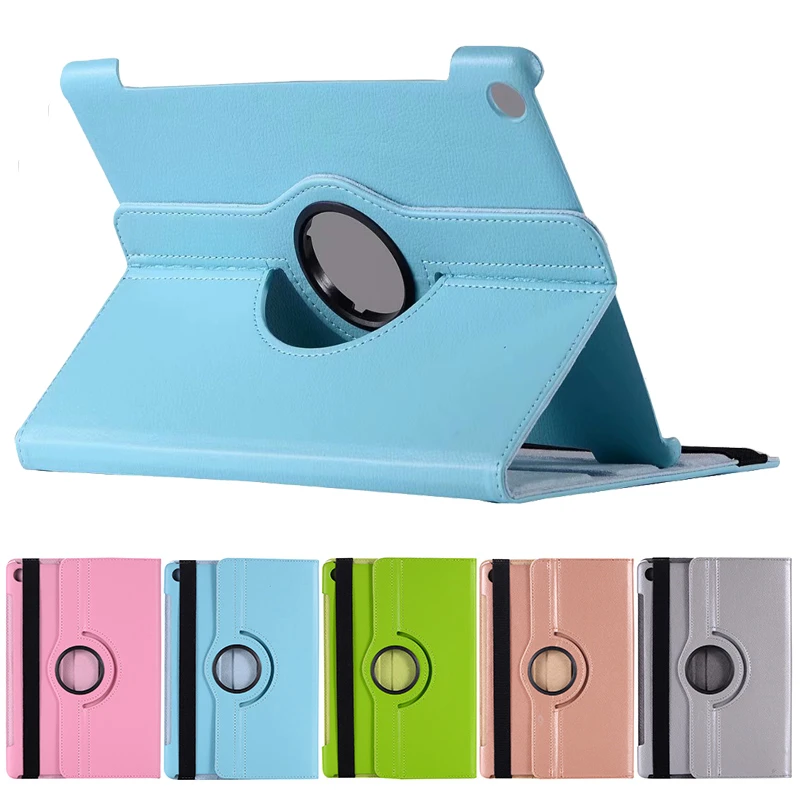 

For Huawei MediaPad M5 10.8 Folding Stand Cover 360 Rotating PU Leather Case for Huawei MediaPad M5 Pro 10 10.8" Litchi Fundas