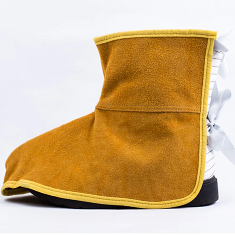 34 Cm Kerja Profesional Las Pergelangan Kaki Cover Celana Perlindungan Tahan Api Pelindung Kaki Sepatu Penutup Lengan Kaki Cover untuk Tukang Las