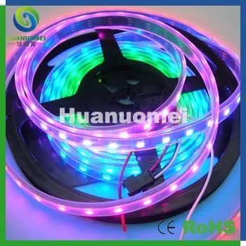 

High quality ,dream color RGB led strip light 5m/lot,IP67 Silicon tube protection,60leds/m