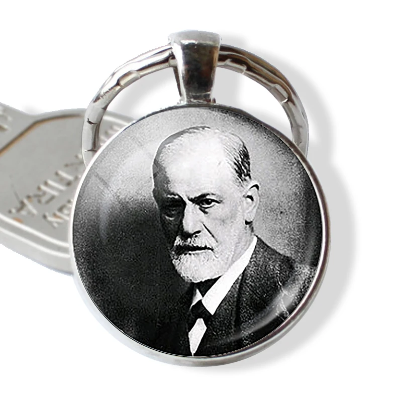 Ritratto di Arte Foto Oscar Wilde Lincoln Sigmund Freud Beethoven Della Lega Dell\'annata Pendente del Sacchetto Del Keychain di Modo Portachiavi