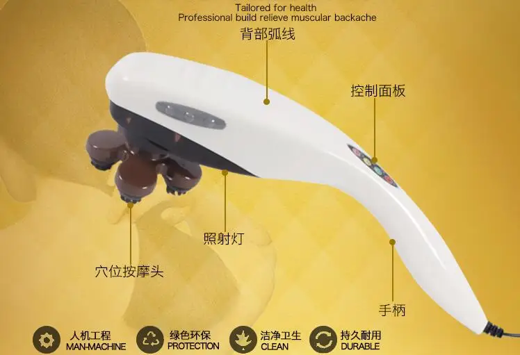 Massager Dolphin Hammer Electric Beating Heads Full Body Massage Cervical Vertebra Leg Stress Pain Release Electronic Vibration