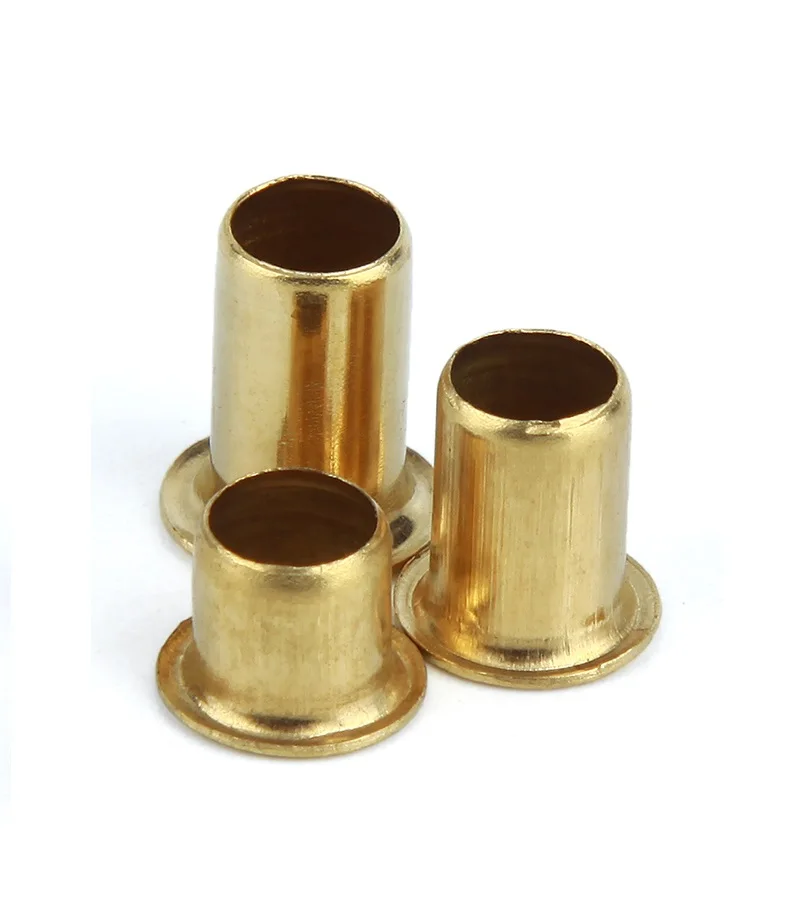 1000PCS/LOT M2x2mm Brass Eyelet Rivet Nut Copper Through Hole Rivets Hollow Grommet