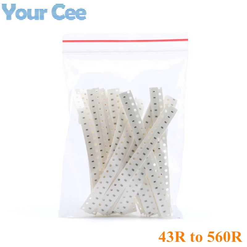 420pcs-500pcs 0603 SMD Resistor Kit 0-39R 43-560R 620R-12K 15K-220K 240K -5.1M Electronic Component Assorted  Resistance 5%