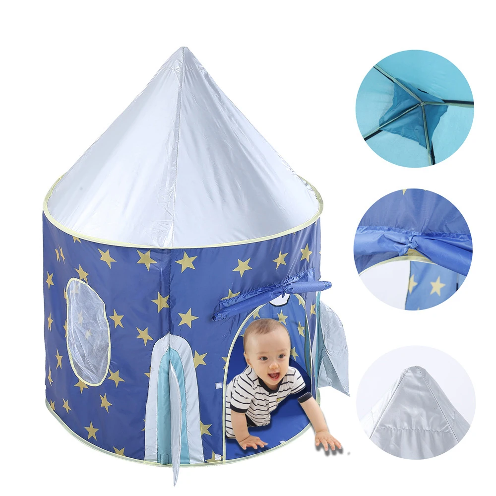 Folding Play Toy Tent Castle for kids Baby play house Ocean Ball Pool Tent Children Rocket Space Pirate ship Game play Tent Tipi