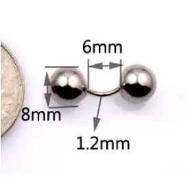 Stainless Steel Captive Bead Hoop Ring