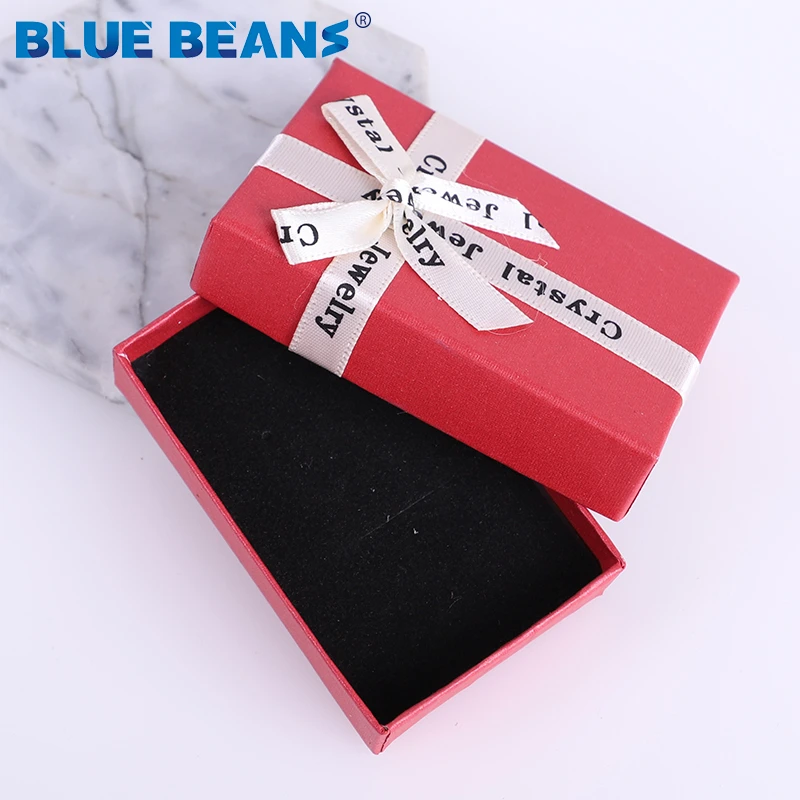 1pc jewelry organizer Bow box Engagement Ring For Earrings Necklace Bracelet Display Gift Box Holder red white navy wholesale