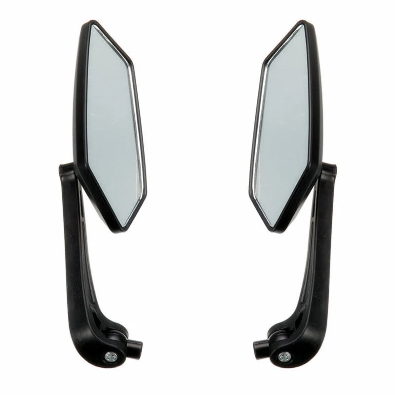 2pcs Rearview Mirror Reflector Mirror For Motorcycle ATV Quad Scooter Black 100% brand new and high quality