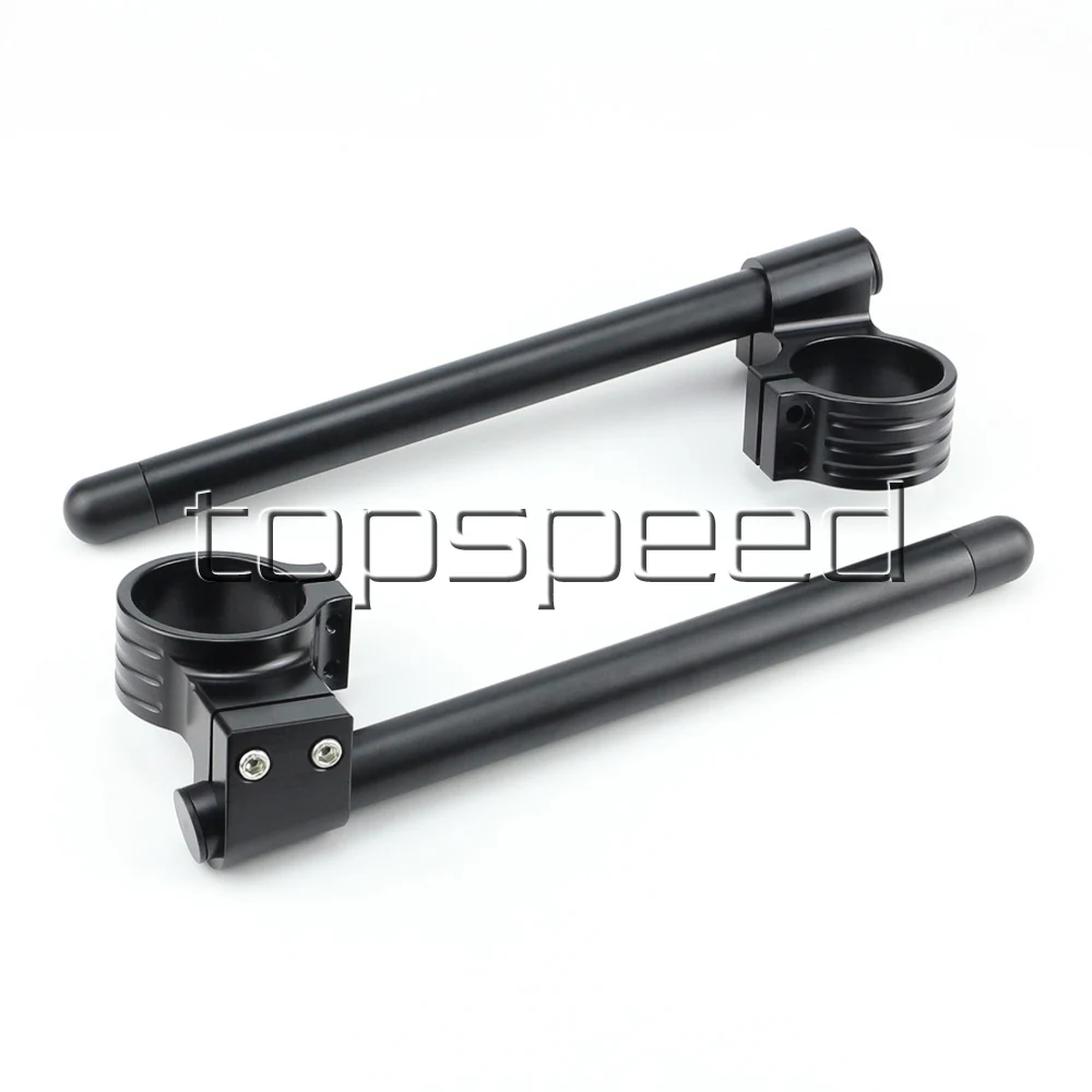 45MM Black Motorcycle CNC High Lift Adjustable Clip Ons On Handle Bar Handlebar