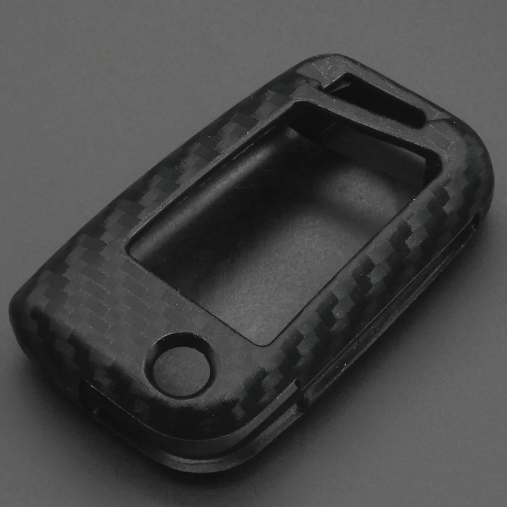 jingyuqin 3 Buttons Remote Carbon Silicone Key Case For VW Polo Golf 7 Tiguan Skoda Octavia Kodiaq Karoq Seat Ateca Leon Ibiza