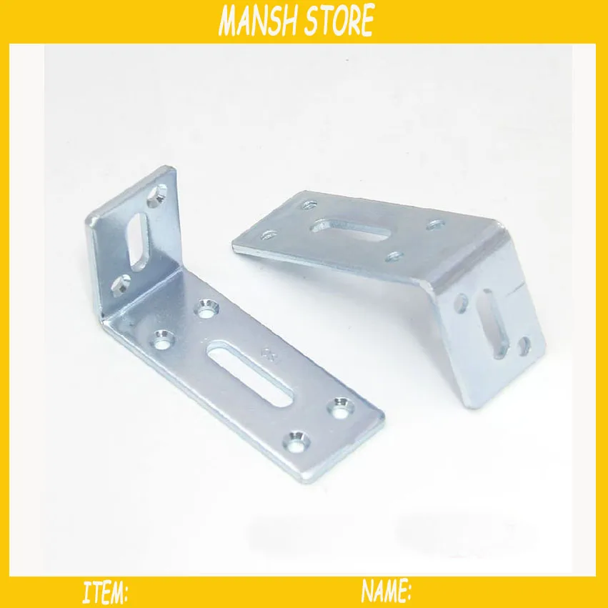 10pcs/lot 80*30*40mm Metal Corner Bracket 90 Degree L Shape Funiture Connector Iron Corner Fitting