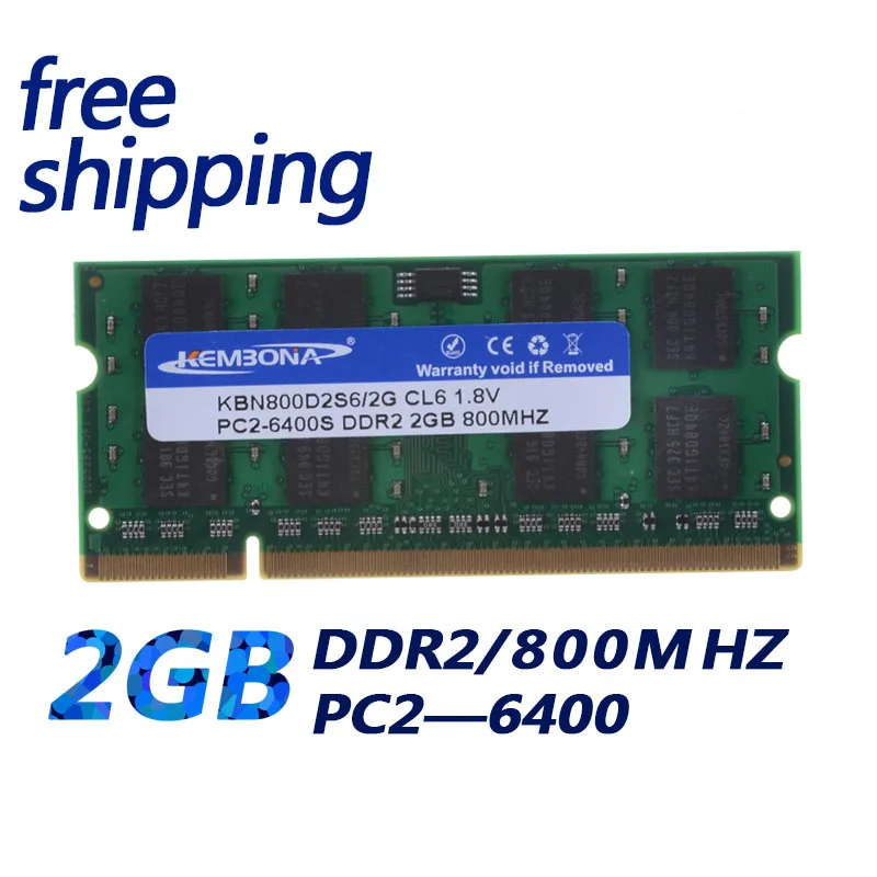 KEMBONA Laptop RAM DDR2 2GB 1GB 800MHz/667MHZ PC2 6400 53001G 2G Notebook Memory 200PIN original