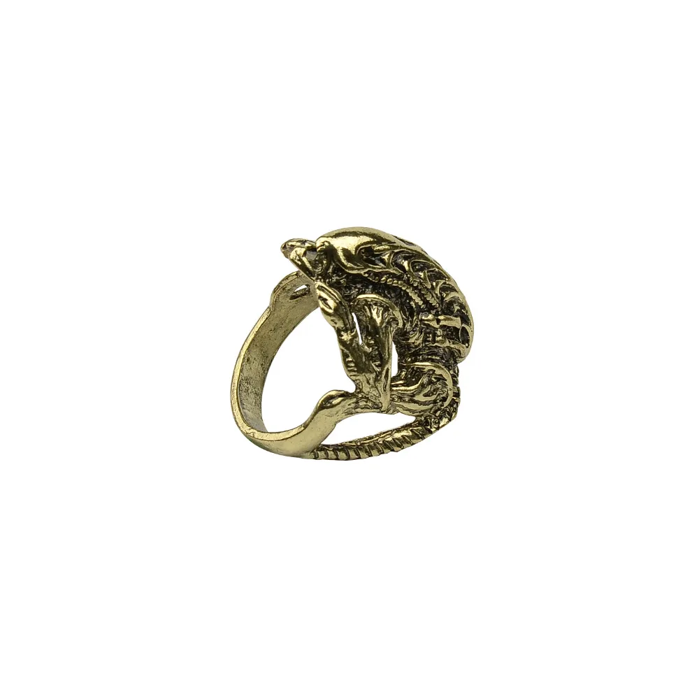 Hot AVP Alien and Predator Punk Ring Alien Warrior Rings Cool Jewelry Animal Skull Biker Ring For Men Women