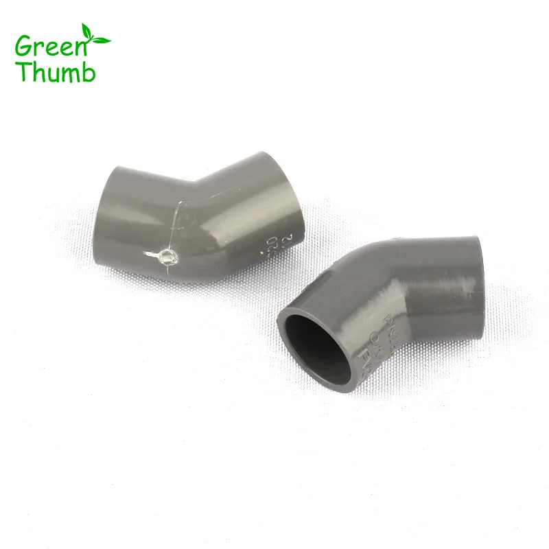 

30pcs Green Thumb Inner Diameter 20mm PVC 45 Degree Elbow Hose Connector for Garden Micro Drip Irrigation PVC Connectors