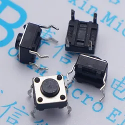 100pcs 6*6*5mm Light touch switch DIP4 ON/OFF Touch button Touch micro switch 6*6*5 keys button DIP 4pin 6x6x5 High quality