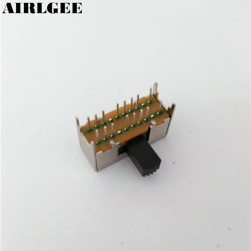 10 Pcs Panel PCB 16 Pin 3 Position 4P3T Mini Slide Switch Side Knob 0.5A 50V DC