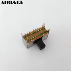 10 Pcs Panel PCB 16 Pin 3 Position 4P3T Mini Slide Switch Side Knob 0.5A 50V DC