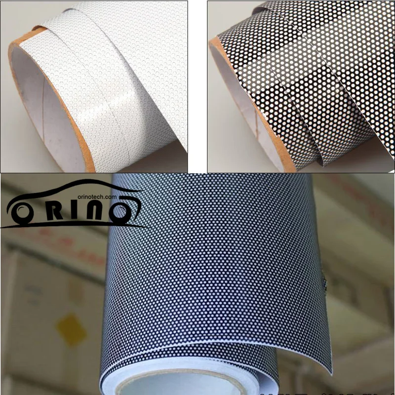 

Size 1.07x50m/lot Top quality Fly eye tint Perforated Mesh Film For Car lights tint Free shipping