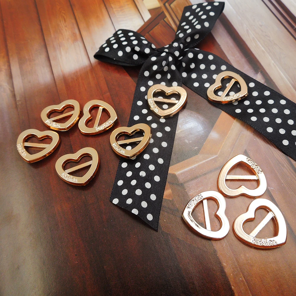 21/20mm,30pcs uv plated rose gold no fade ribbon buckles acessories Invitation Ribbon Slider Headband Hair Clip DIY