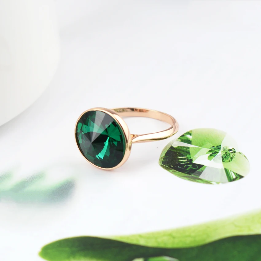 BAFFIN Crystals From Austria Ring Simple Trendy Circle Finger Jewelry For Wedding Engagement Silver Color Joyas For Women 2022