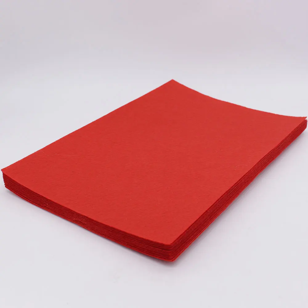 CMCYILING Red Green 1mm Thickness Hard Felt Sheets Felt Fabrics For Needlework Diy Sewing Handmade Fieltro Feltro Entretela