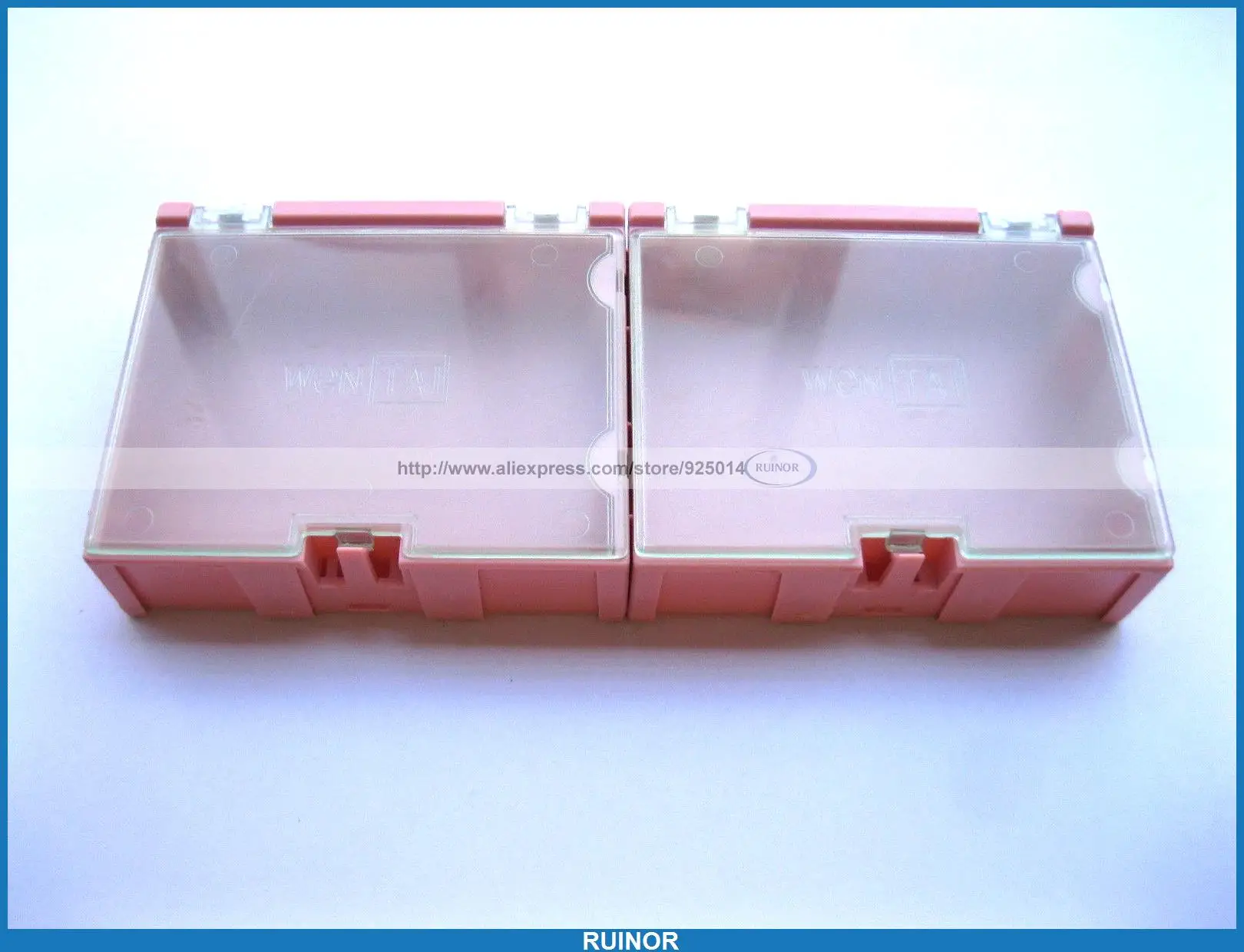 

12 Pcs SMD SMT Electronic Component Storage Box Pink 02P