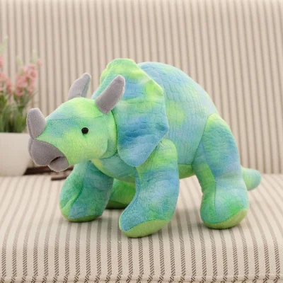 cartoon dinosaur abut 40cm coloured blue Sterrholophus Marsh plush toy soft doll kids toy birthday gift b0172