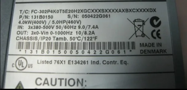 FC-302P4K0T5E20H2XGC 380V 4KW  inverter 90% new looking