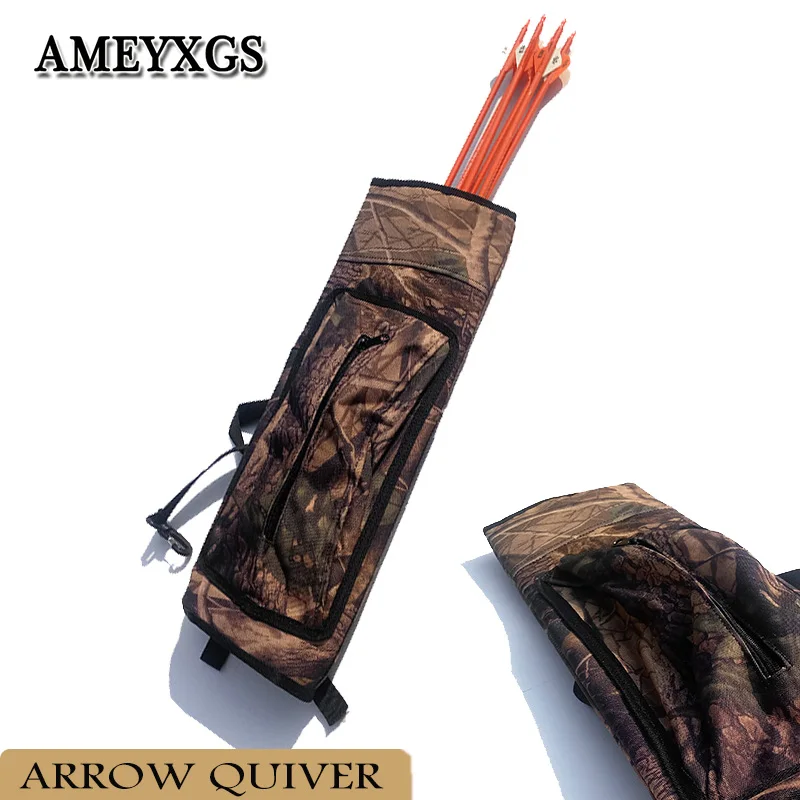 

1pc Archery Arrow Quiver Single/Double Shoulder Portable Arrow Bag Outdoor Hunting Shooting Accessories Broadheads Quiver