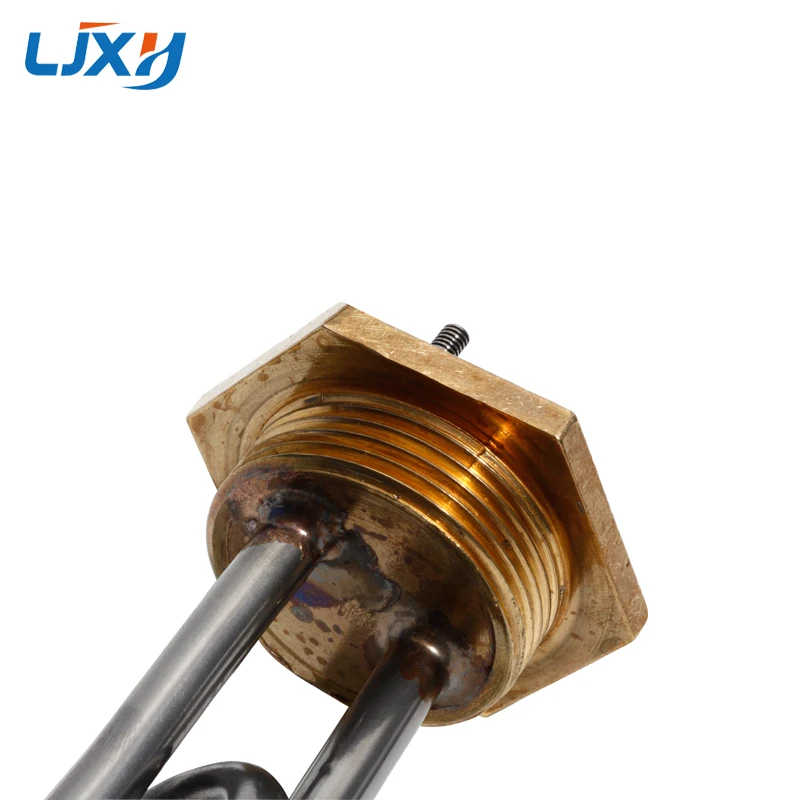 LJXH DN32 Electric Heater SUS304 Tube Brass Thread Resistance Immersion Heating Element For Boiler Tank