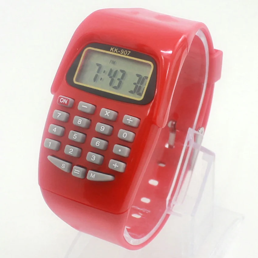 Electronic Watch Calculator Student Exam Watch 8-digit Calculator with Time and Date Display Students Children Calculating Tool