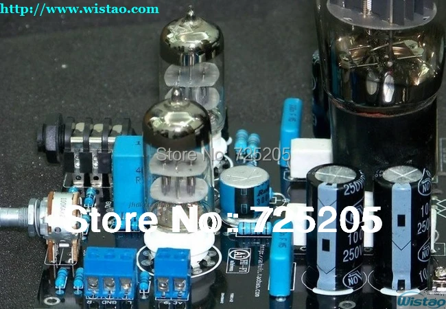 IWISTAO-Amplificador de auriculares de tubo puro HIFI, unidad 6N3 SRPP, 6N5P, 32- 600 ohmios, potencia de salida, 1W, carcasa de aluminio estéreo, voz negra