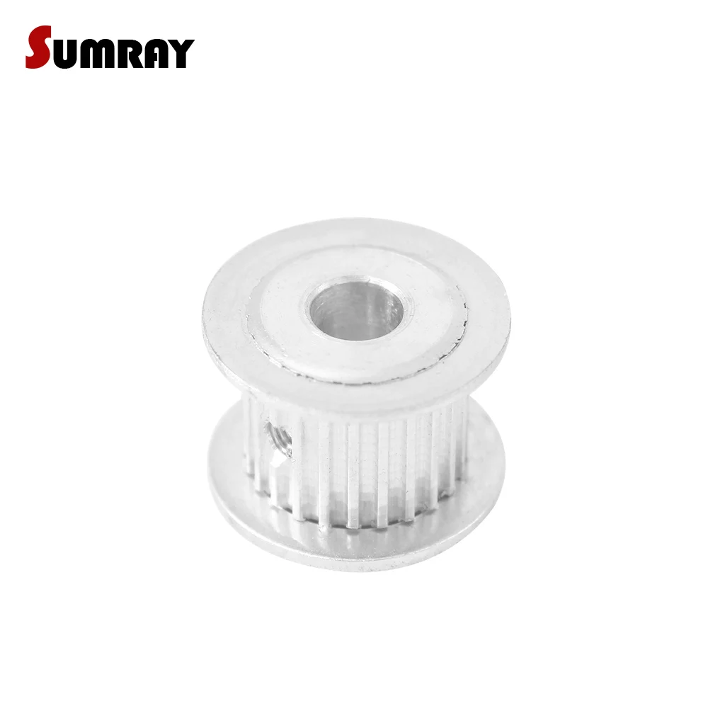 HTD3M 24T Timing Pulley 4/5/6/6.35/8/10/12/14mm Inner Bore 11/16mm Width Aluminium Alloy Pulley Wheel for Laser Machine