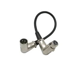 30cm DMX Cable 90 degree Male DMX plug to Right Angle Female Plug for stage light