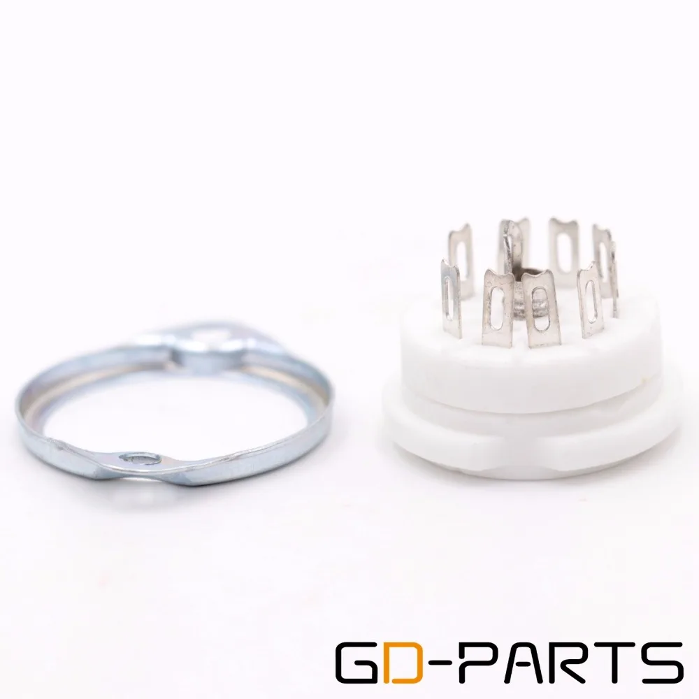 EIZZ EZ-1109 Support de Tube Céramique 9 Pins Plaqué Or 12AX7 12AU7