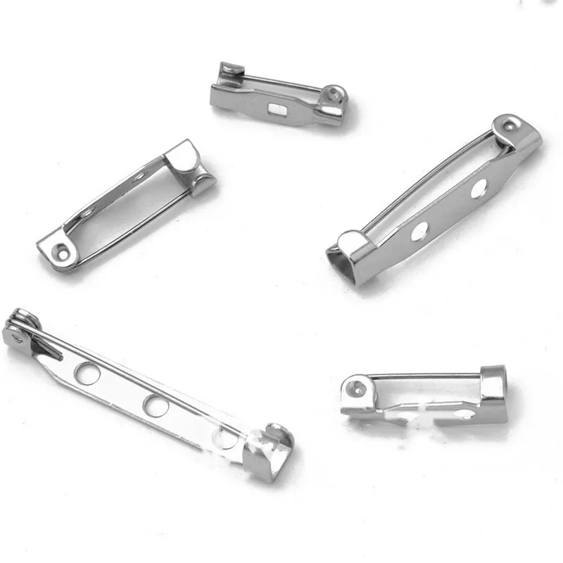 20pcs Stainless Steel Brooch Accessories 14 17 19 25 32mm Safety Pins Jewelry Settings Wedding Needles DIY For Clothes Women Man
