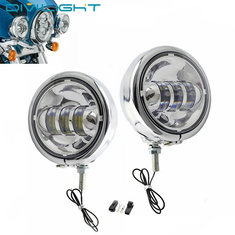 

Аксессуары для мотоциклов, 4 дюйма, 1/2 дюйма, чехол для дополнительной лампы, козырек 4,5 дюйма, Обрезанное кольцо для фар Harley fog