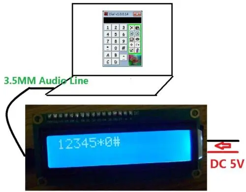 Imagem -06 - Decodificador com Display Lcd Tons de Discagem Codificador Dtmf Voz de Áudio Chave do Telefone Móvel Almofada Dtmf Mt8870 Ce037 Pcs