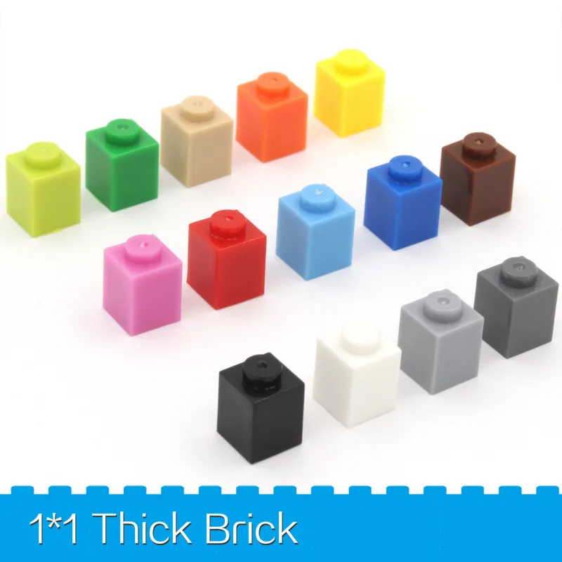 Dubbi 1*1 DIY Building Block Thick Bricks 100g/lot about 220pcs Compatible with KNOWN BRAND Educational Toy Multicolor