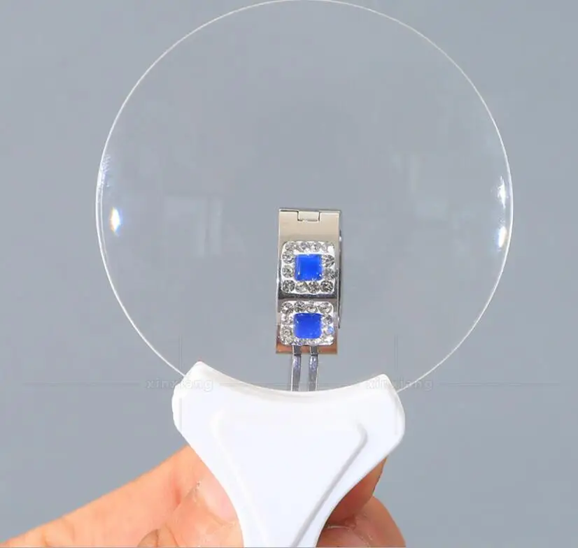 5X Pinzette Edelstahl Clip Lupenbrille Handheld 5-fache Lupe für die Beobachtung der Jadeinspektion von Schmuck