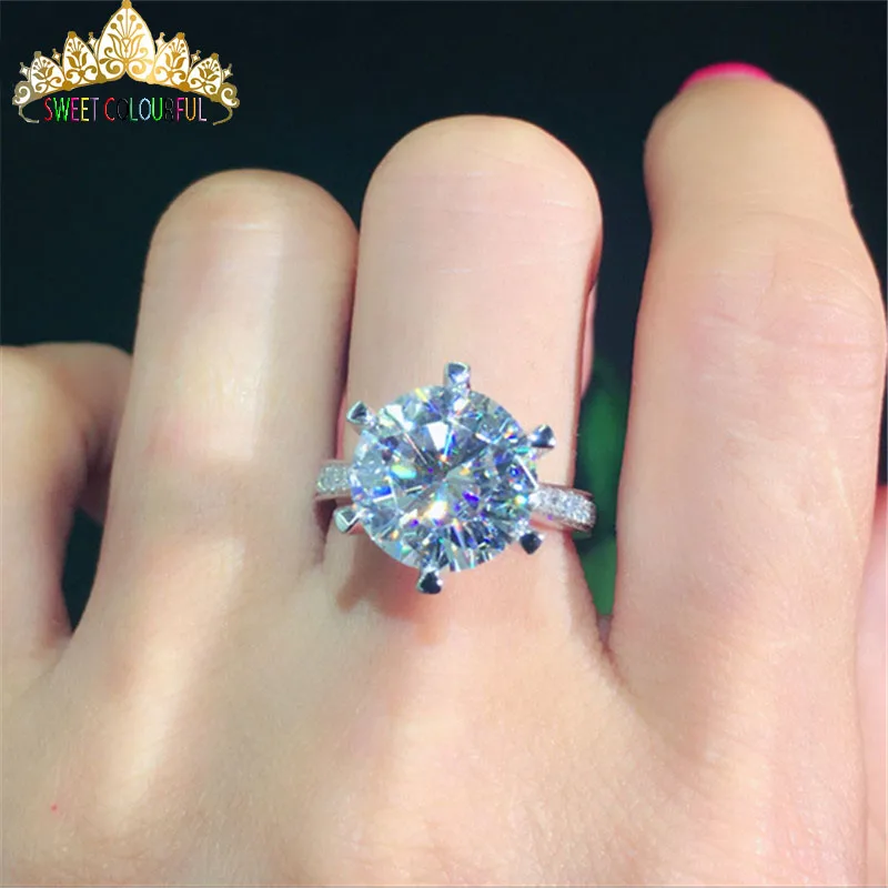 100%  18K 750Au Gold  Moissanite  Diamond Ring  D color VVS  With national certificate MO-00101