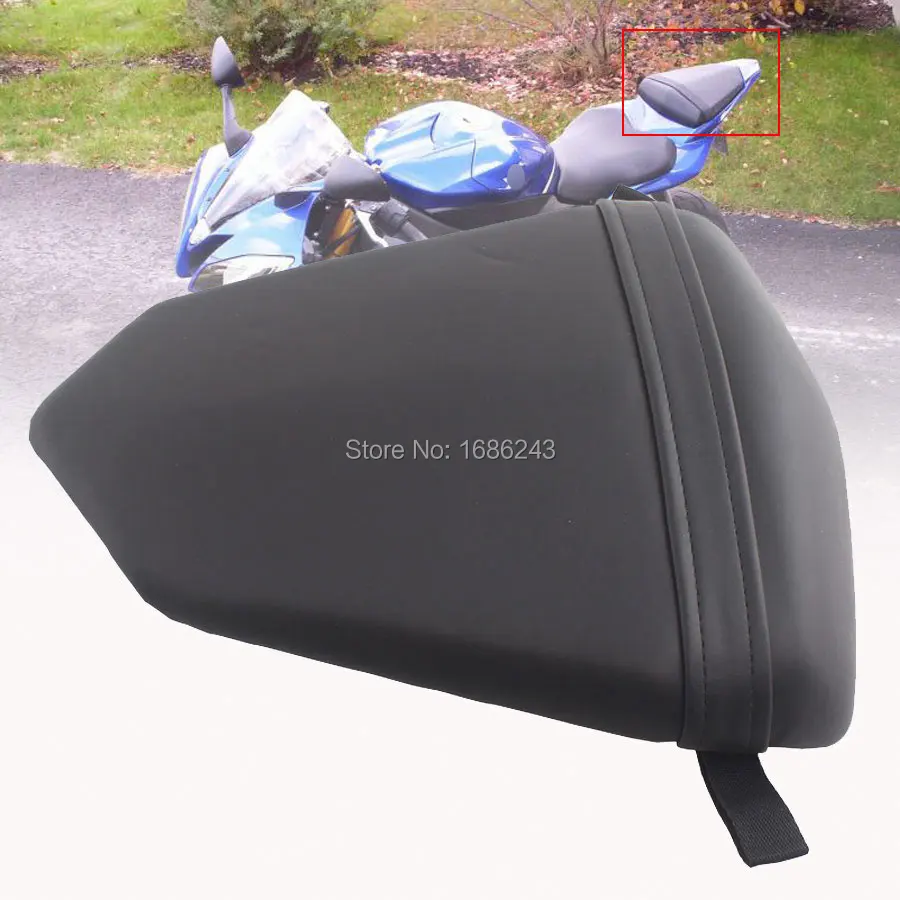 Rear Passenger Cushion Pillion Seat Fits For Yamaha YZF R6 YZF-R6 2006 2007 Motorcycle Black Leather Seat Cover Cowl Pad