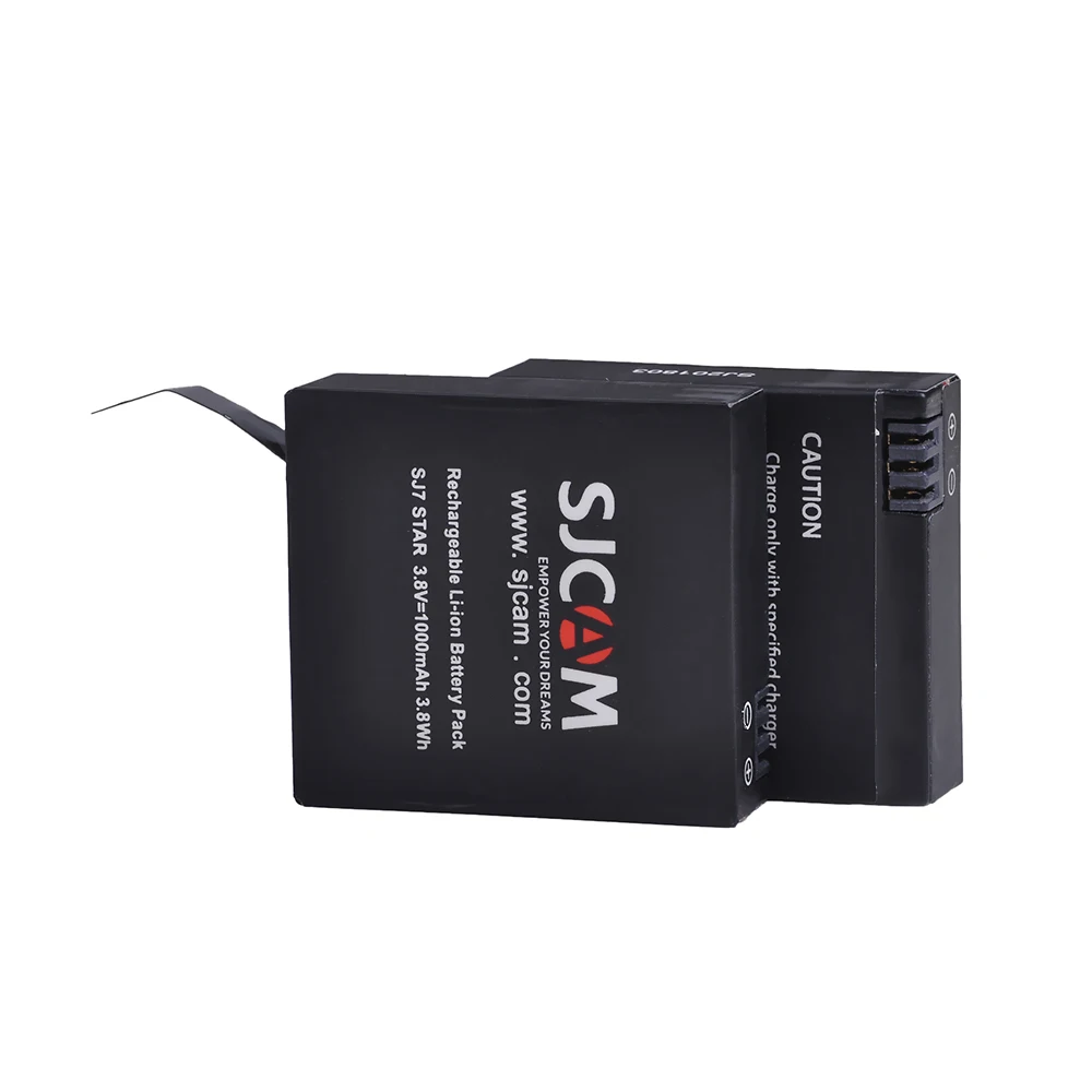 PowerTrust 2Pcs 3.8V 1000mAh Original SJ7 Star Li-ion Battery for sjcam SJ7 Action Camera