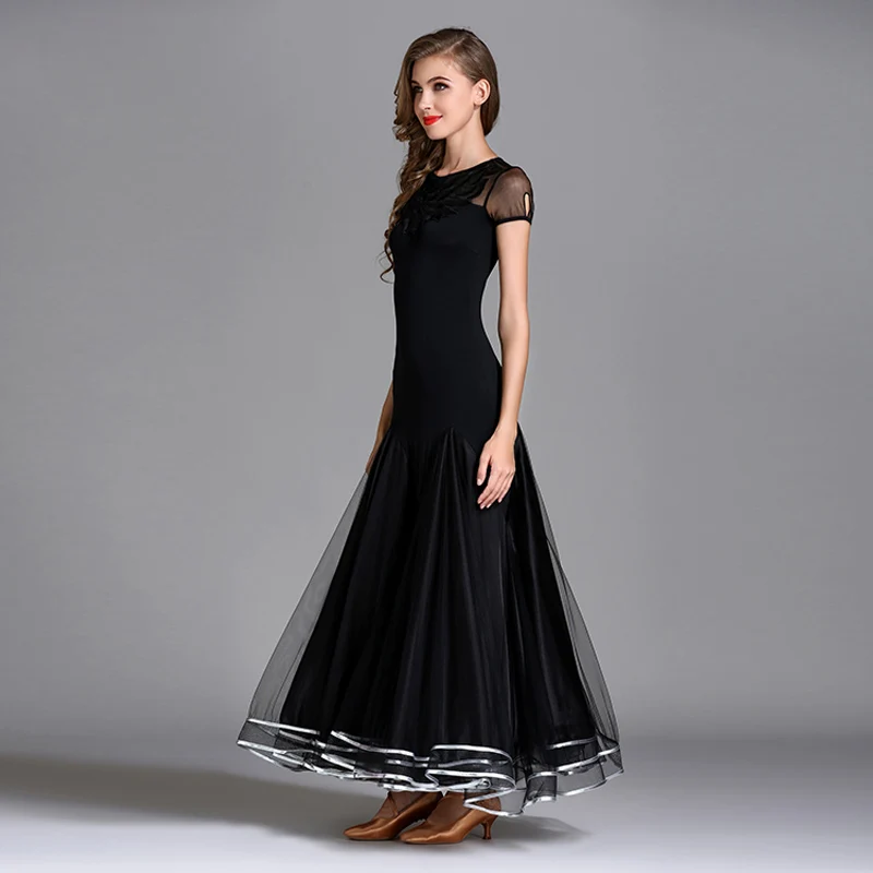 Vestido de dança moderno para mulheres, valsa tango, traje de baile, vestido de noite, senhora adulta