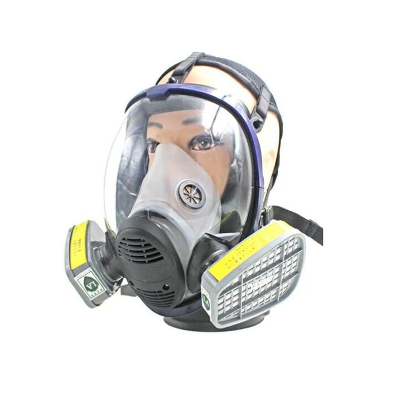 

Super Viewing Gas Mask With Two No.7 Filter Cartridges Chemical Organic Vapor Cartridge Mask Filter respirator Protective Masks