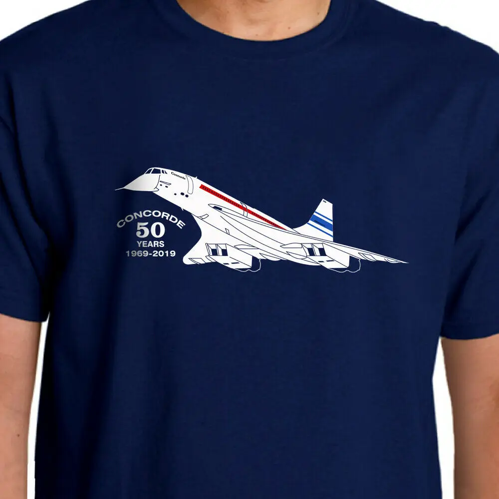 Aeroclassic Concorde 50-lecie pierwszy lot T-Shirt nowi mężczyźni 2019 moda lato dorywczo krótki w okładce T Shirt