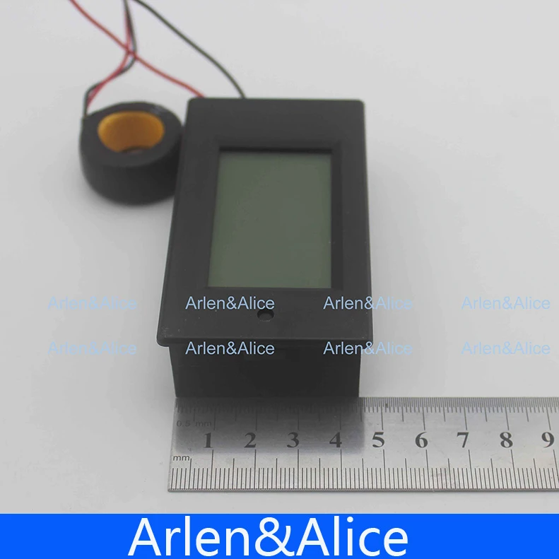 LCD 4IN1 100A Spannung strom aktive power energy meter blau hintergrundbeleuchtung panel voltmeter amperemeter kwh 80-260V 50 /60HZ Split CT