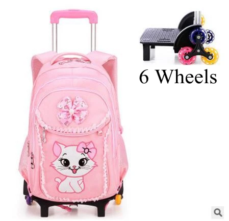 kids School backpack On wheels Children School Rolling backpacks bag for kids wheeled backpack bag for Girls school Trolley bags