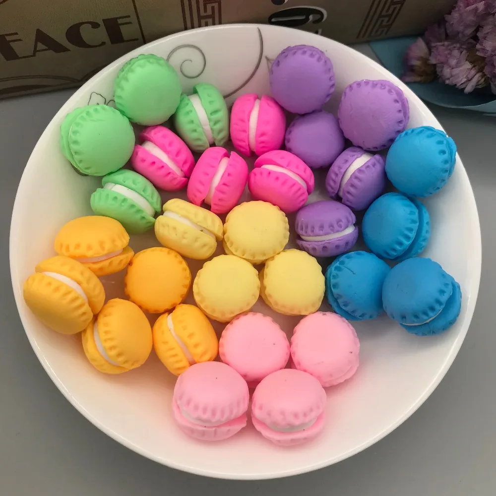 

10pcs Polymer clay macaron,the clay circular mixed color min macarons for phone decoration DIY15mm